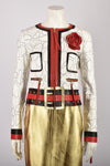 ROBERTO CAVALLI LEATHER TROMPE-L'CEiL JACKET