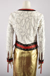ROBERTO CAVALLI LEATHER TROMPE-L'CEiL JACKET
