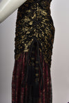 CHRISTIAN LACROIX HAUTE COUTURE A/W 1989 RUNWAY METALLIC LACE GOWN