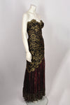 CHRISTIAN LACROIX HAUTE COUTURE A/W 1989 RUNWAY METALLIC LACE GOWN