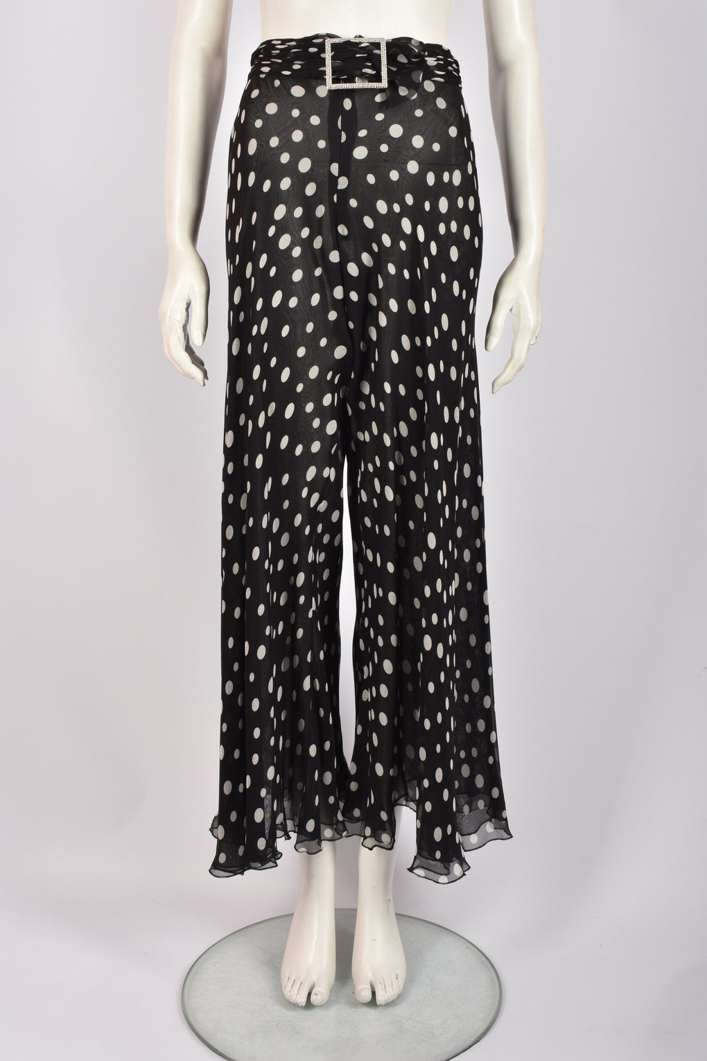 VALENTINO POLKA DOT SHEER TROUSERS