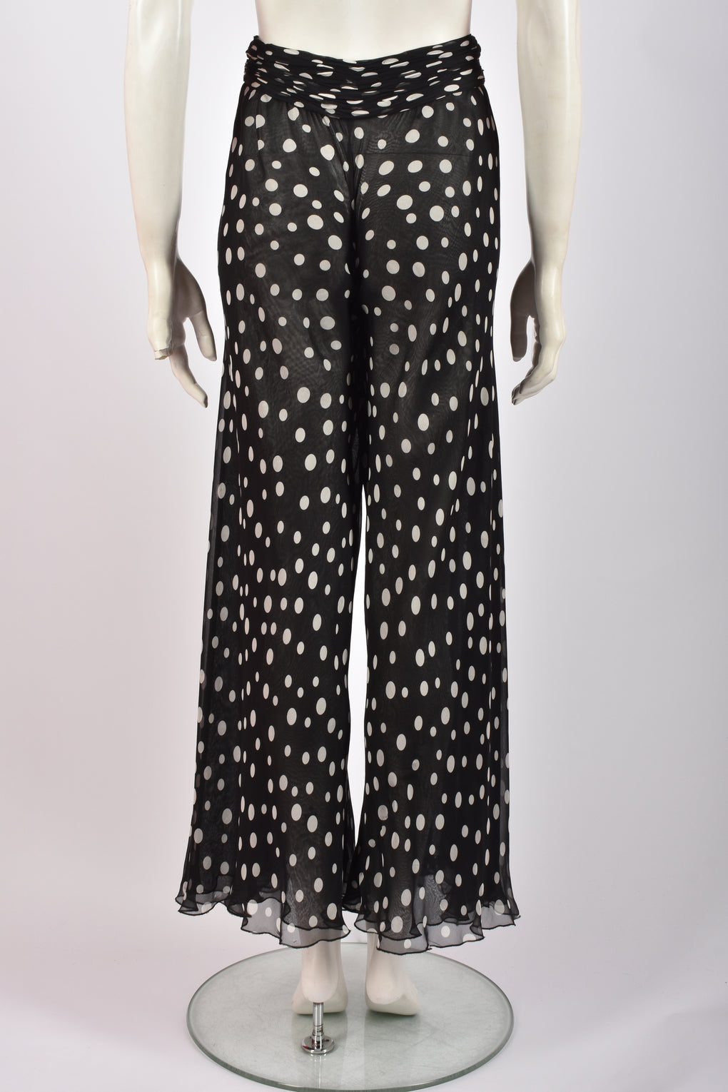 VALENTINO POLKA DOT SHEER TROUSERS