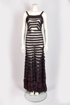 1930S STRIPED COUTURE GOWN