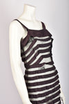 1930S STRIPED COUTURE GOWN
