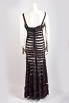 1930S STRIPED COUTURE GOWN