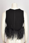 16 ARLINGTON BLACK FEATHER TOP