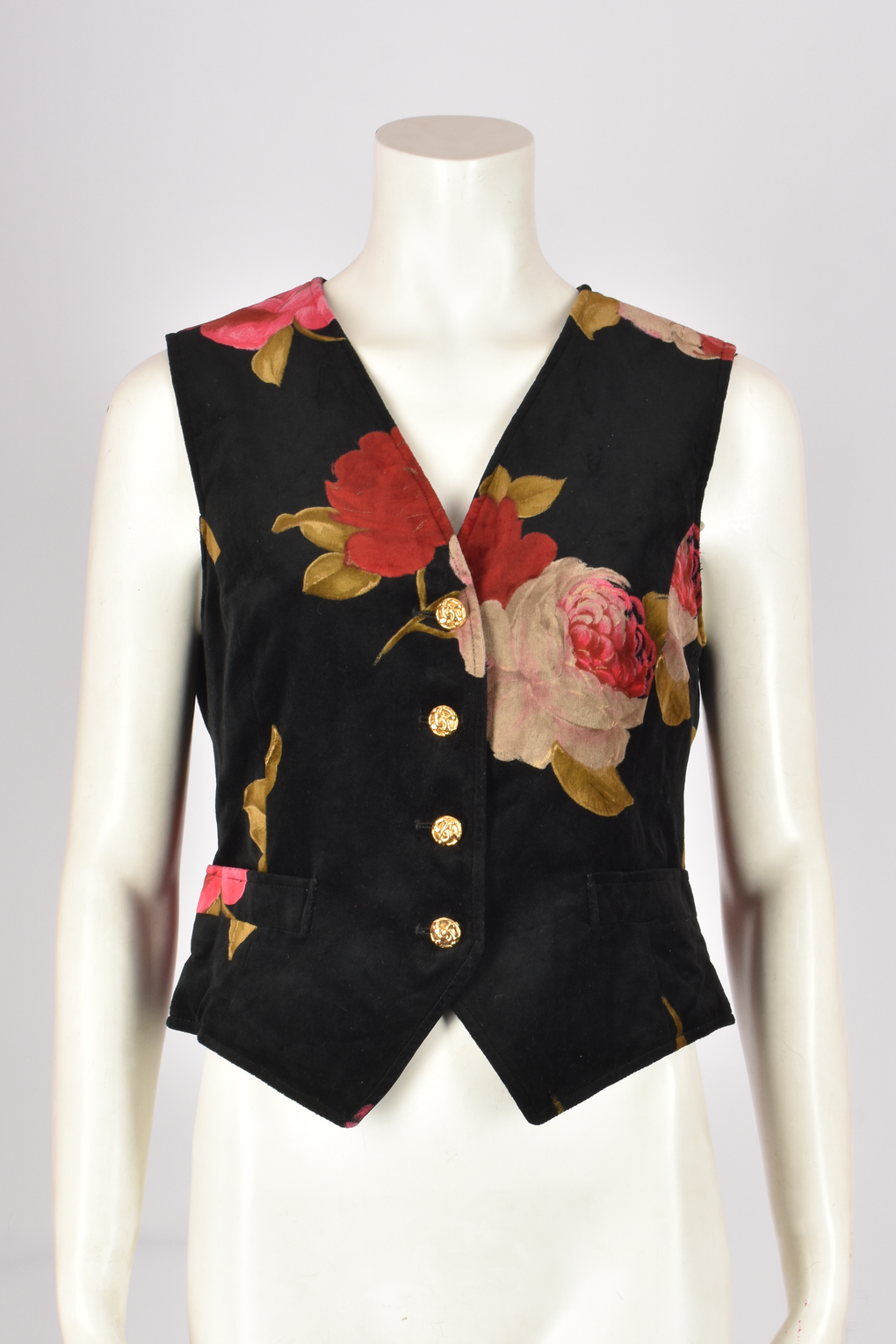 UNGARO VELVET FLORAL WAISTCOAT