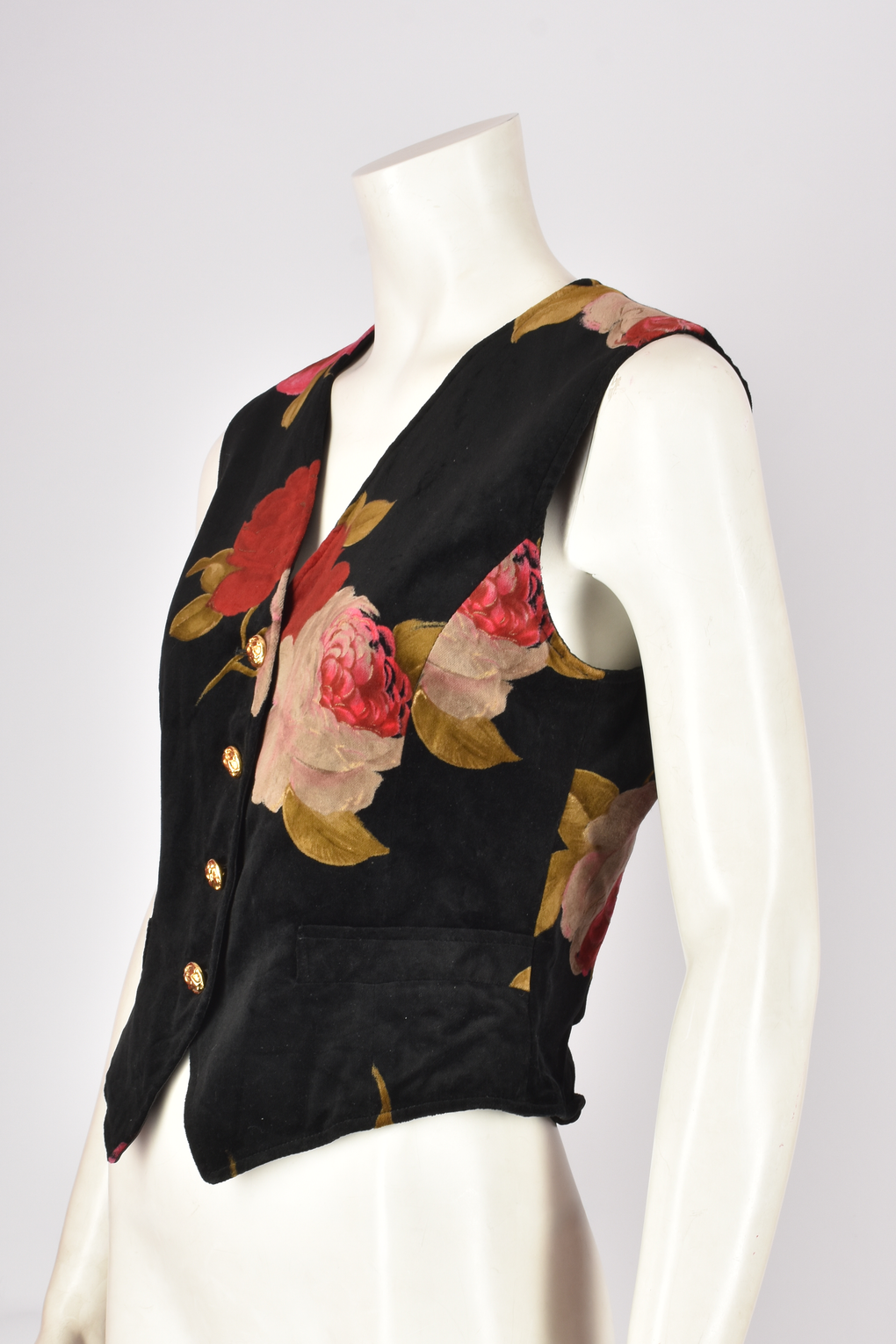 UNGARO VELVET FLORAL WAISTCOAT