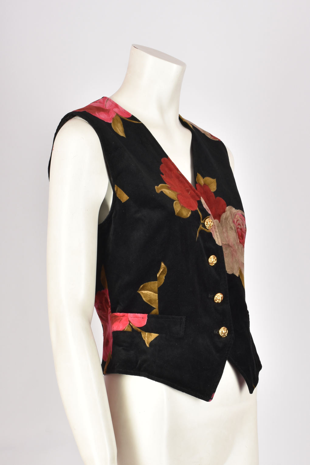 UNGARO VELVET FLORAL WAISTCOAT