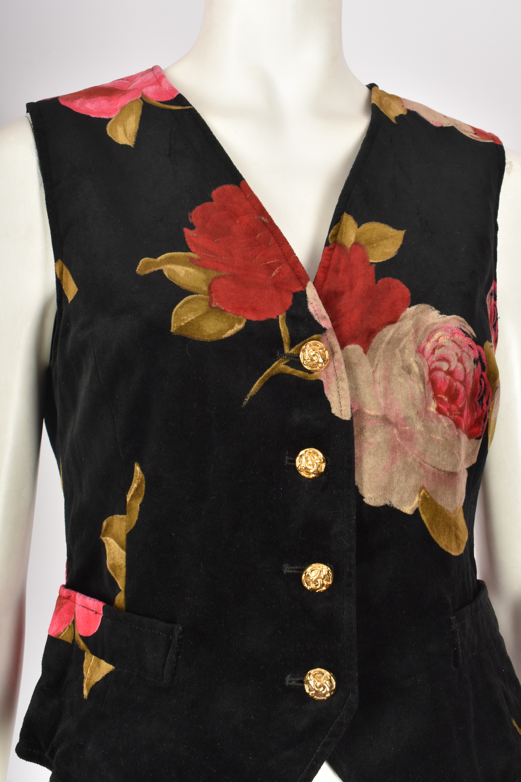 UNGARO VELVET FLORAL WAISTCOAT