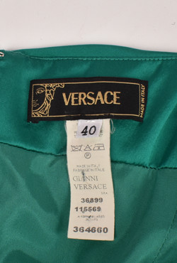 VERSACE 2000´S COLLECTION GREEN BUSTIER DRESS