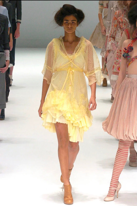 ALEXANDER MCQUEEN S/S 2005 YELLOW DRESS