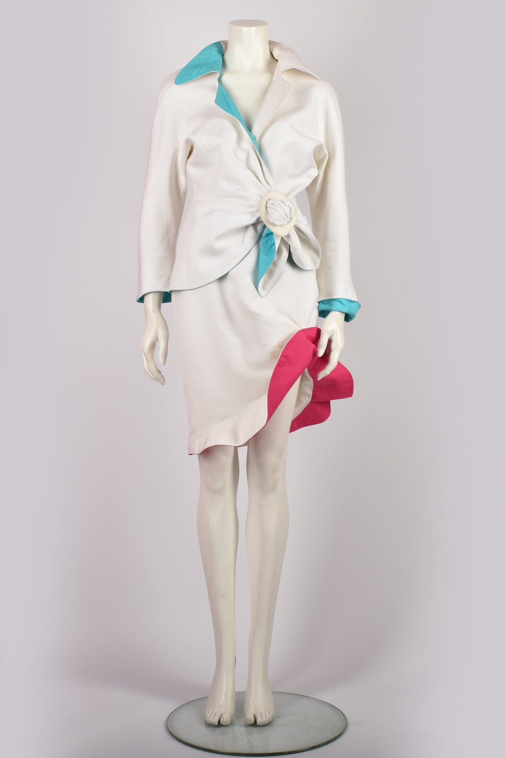 THIERRY MUGLER COUTURE WHITE SKIRT SUIT
