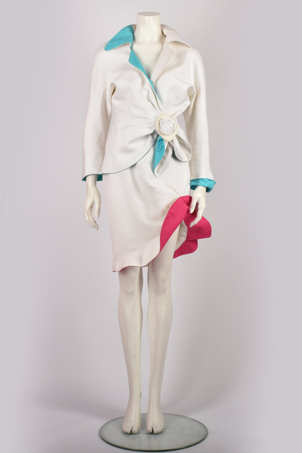 THIERRY MUGLER COUTURE WHITE SKIRT SUIT