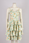UNGARO FLORAL TIERED DRESS