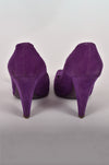 YVES SAINT LAURENT VELVET PURPLE HEELS