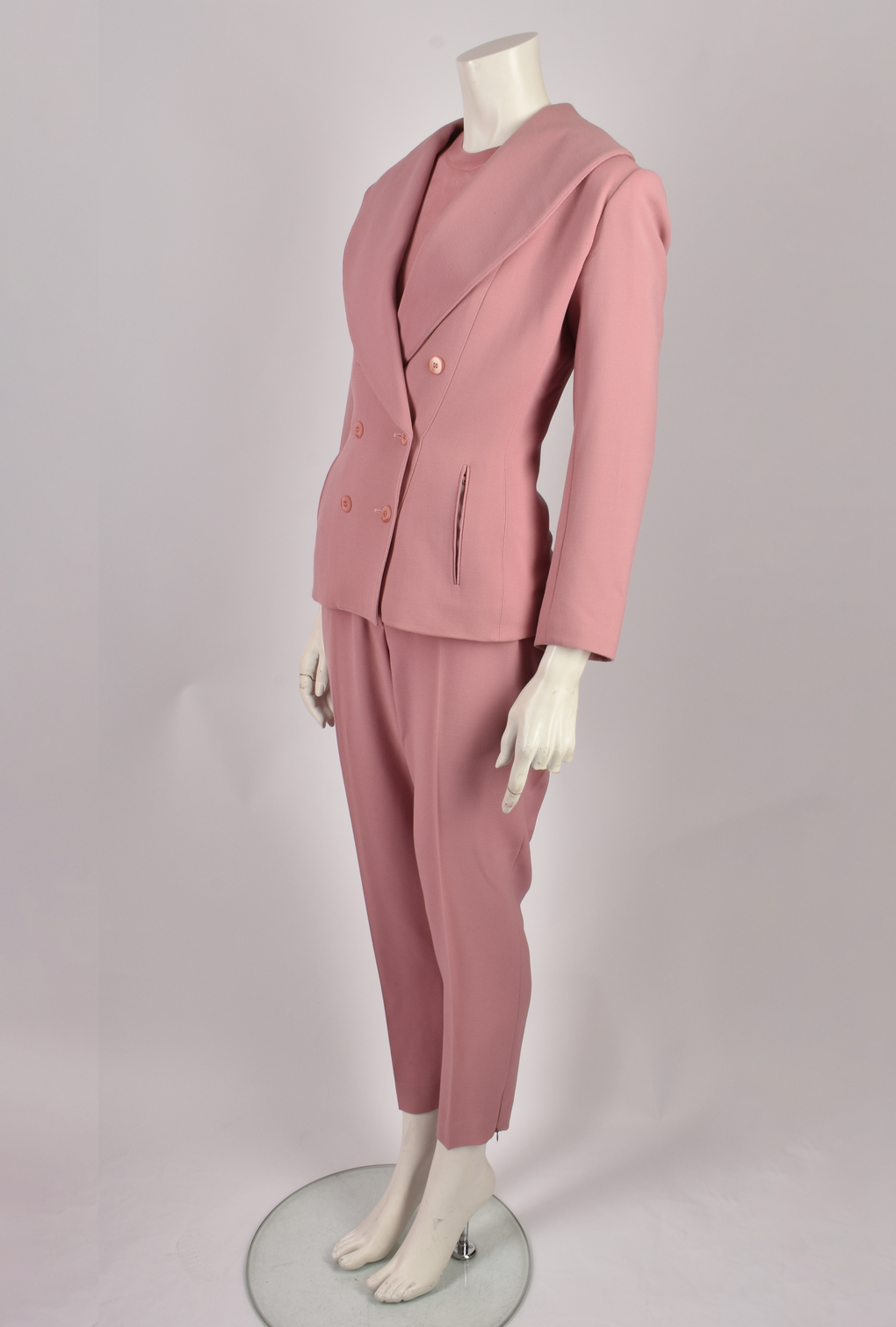 ALAIA A/W 1990 RUNWAY BLUSH PINK 5-PIECE SUIT