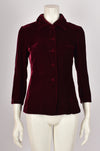 ALBERTA FERRETTI RED VELVET JACKET