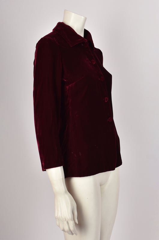 ALBERTA FERRETTI RED VELVET JACKET