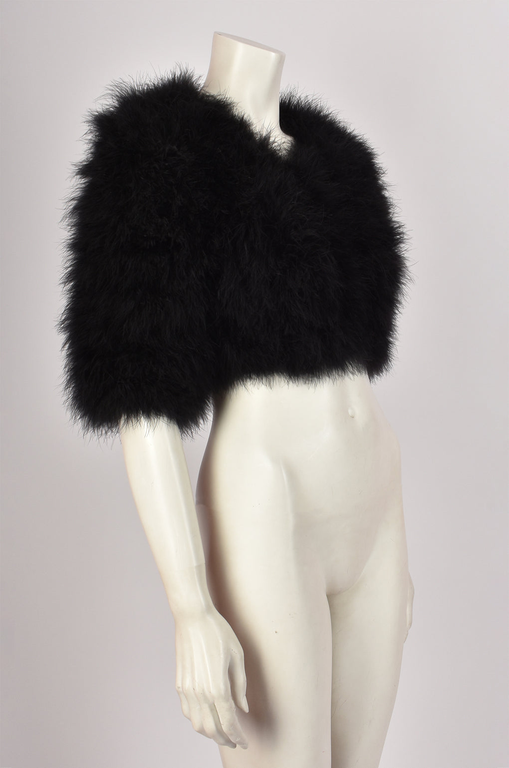 AZZARO SHORT FUR BLACK COAT