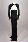 VERSACE LONG SLEEVE BLACK GOWN