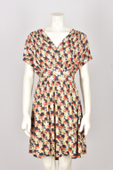 BALENCIAGA BY NICOLAS GHESQUIERE PRINT DRESS