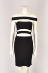 BALMAIN BLACK CUTOUT BANDAGE DRESS