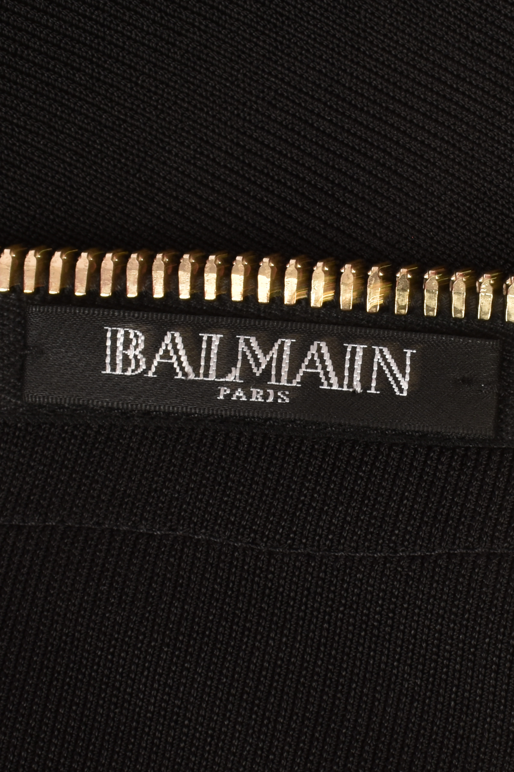 BALMAIN BLACK CUTOUT BANDAGE DRESS