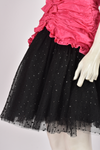 BELLVILLE SASSON HOT PINK AND BLACK DRESS WITH BOWS
