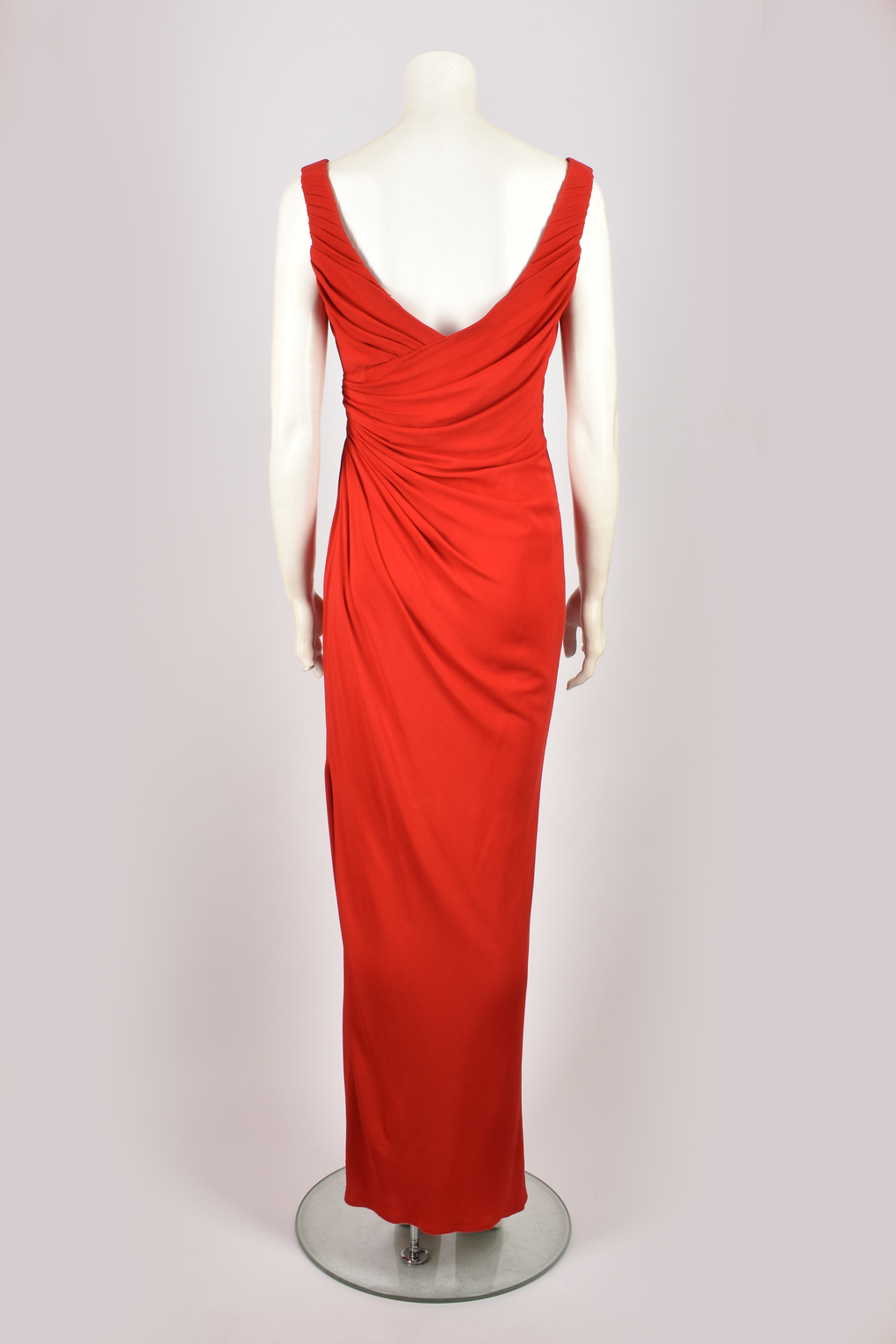 BELLEVILLE SASSOON RUCHED RED GOWN