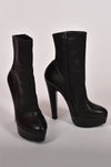 ALAÏA BLACK LEATHER BOOTS PLATFORM