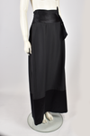 FERRAGAMO SILK BLACK MAXI SKIRT