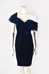 ANTONY PRICE BLUE VELVET DRESS