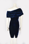 ANTONY PRICE BLUE VELVET DRESS