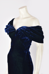 ANTONY PRICE BLUE VELVET DRESS