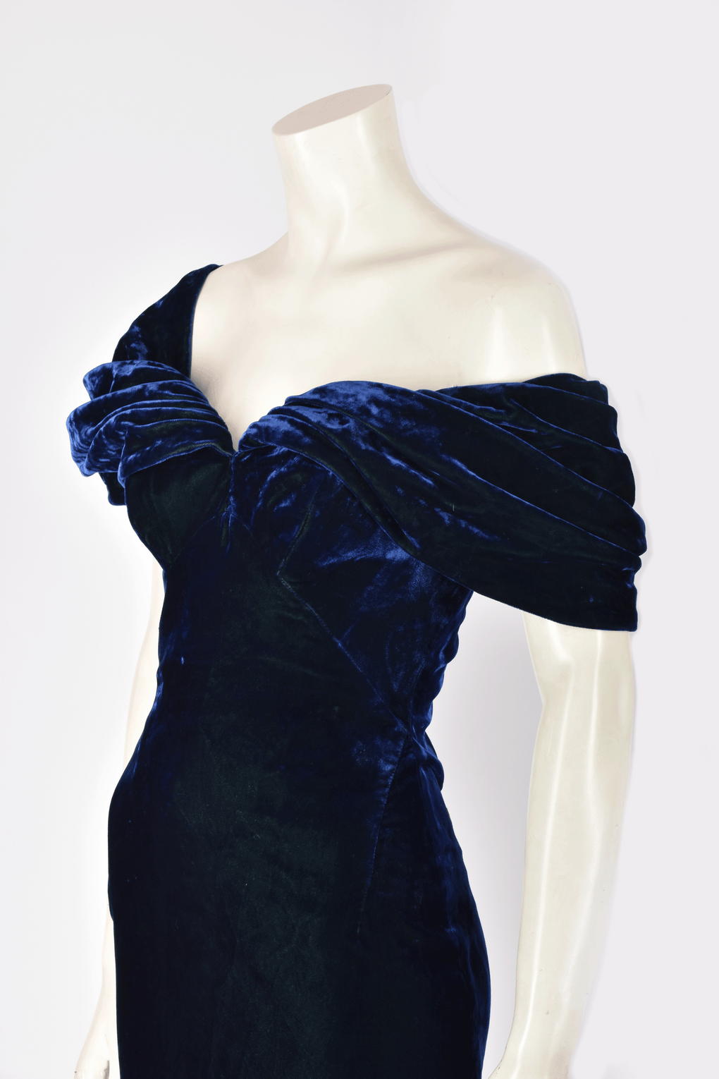 ANTONY PRICE BLUE VELVET DRESS