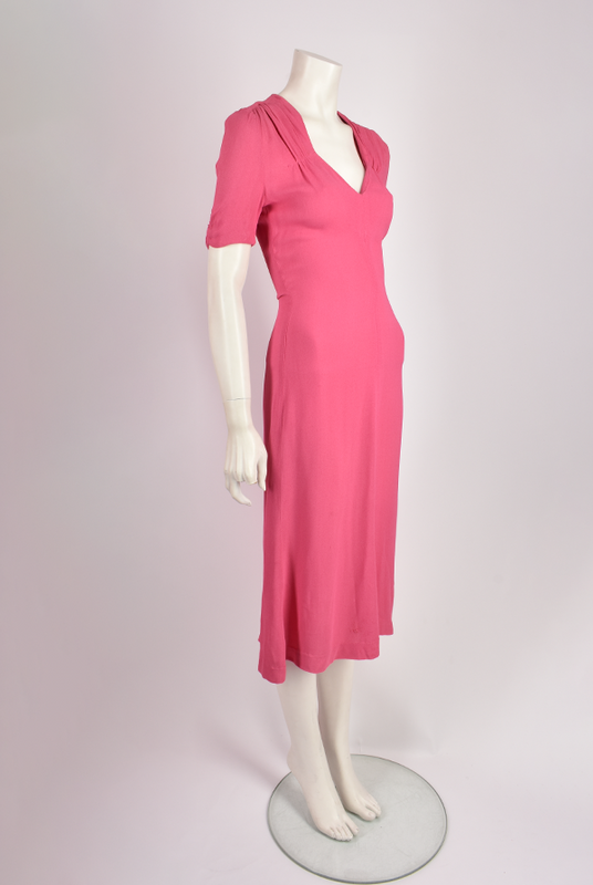 BIBA BRIGHT PINK MIDI DRESS