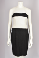 CHANEL S/S 2009 BLACK & WHITE BOW TWEED DRESS