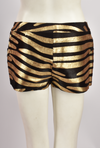 CHANEL CRUISE 2001 METALLIC TIGER LEATHER PATCHWORK SHORTS