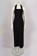 CHANEL BLACK WOOL MAXI DRESS