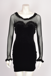 MOSCHINO CHEAP & CHIC KNIT AND VELVET DRESS