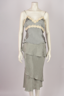 CHLOÉ S/S 1998 GREY SILK AND LACE SET