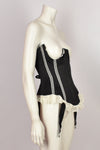 1960'S UNDERBUST BLACK AND WHITE CORSET