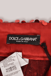 DOLCE & GABBANA RED SEQUIN TROUSERS