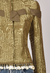 CHRISTIAN DIOR S/S 2003 GOLD JACKET WITH SEASHELL TRIM