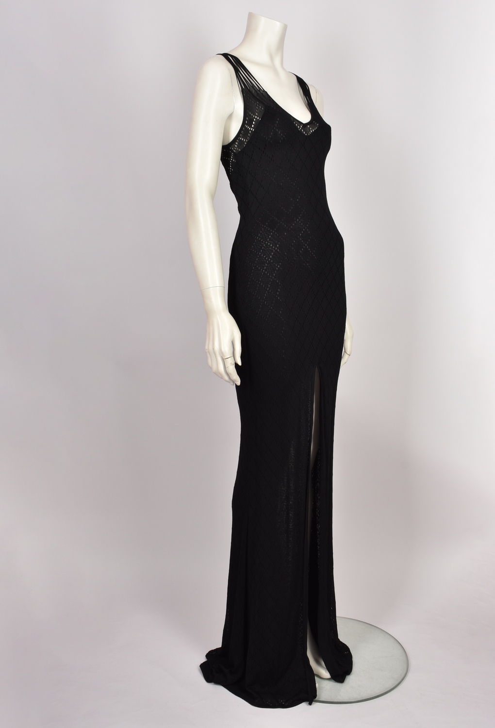 CHRISTIAN DIOR KNIT LEG SPLIT GOWN