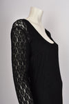 DOLCE & GABBANA LACE LONG BLACK DRESS