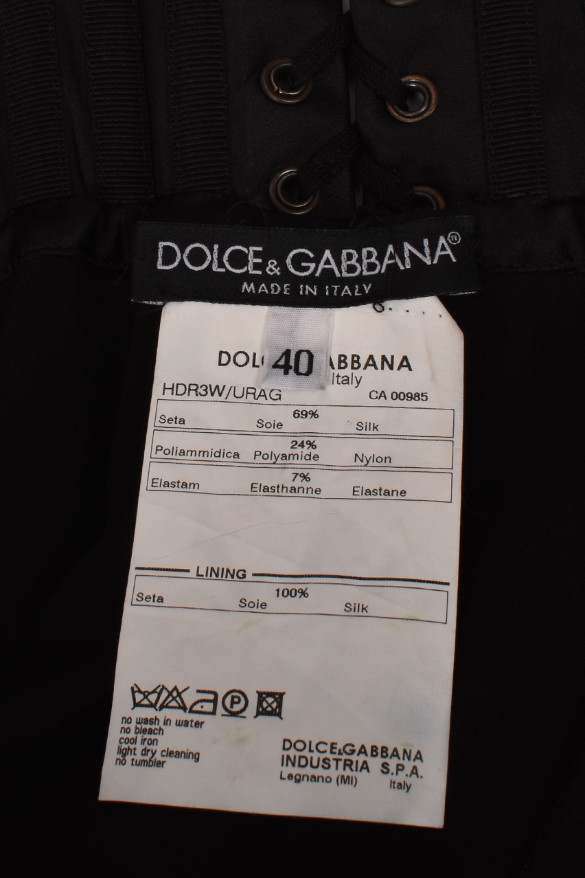 DOLCE & GABBANA A/W 2003 CORSET BLACK DRESS