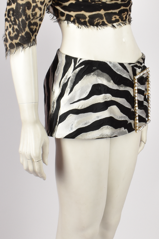 DOLCE & GABBANA ZEBRA PRINT MICRO SKIRT