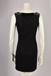 DONNA KARAN EMBELLISHED BLACK MINI DRESS